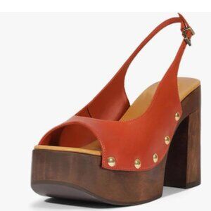 YDN | Shoes | Ydn Black Platform Open Round Toe Chunky High  YDN Women Platform Open Toe Sandals Ankle Strap Chunky High Heels Brown Shoes main image 0